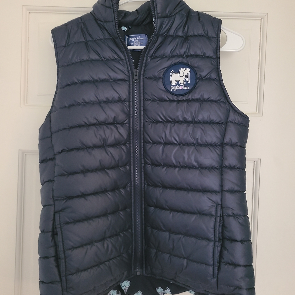 puppy & love Women's Navy Quilted Puffer Vest